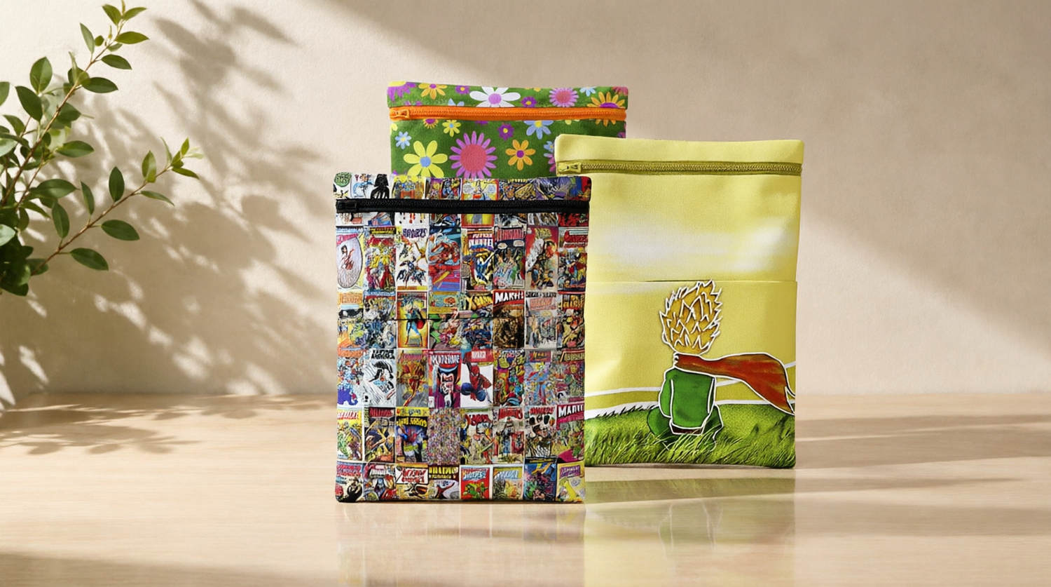 FUNDAS CON CREMALLERA PARA LIBROS
