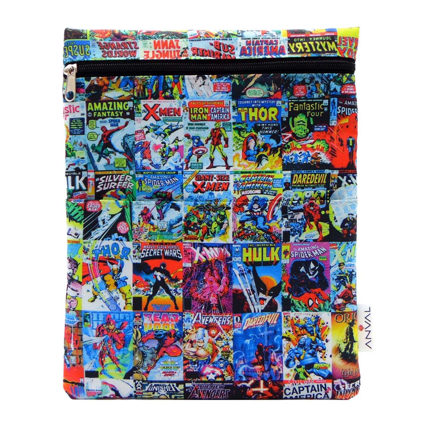 Funda para libro, Impermeable, con cremallera, bolsillo exterior