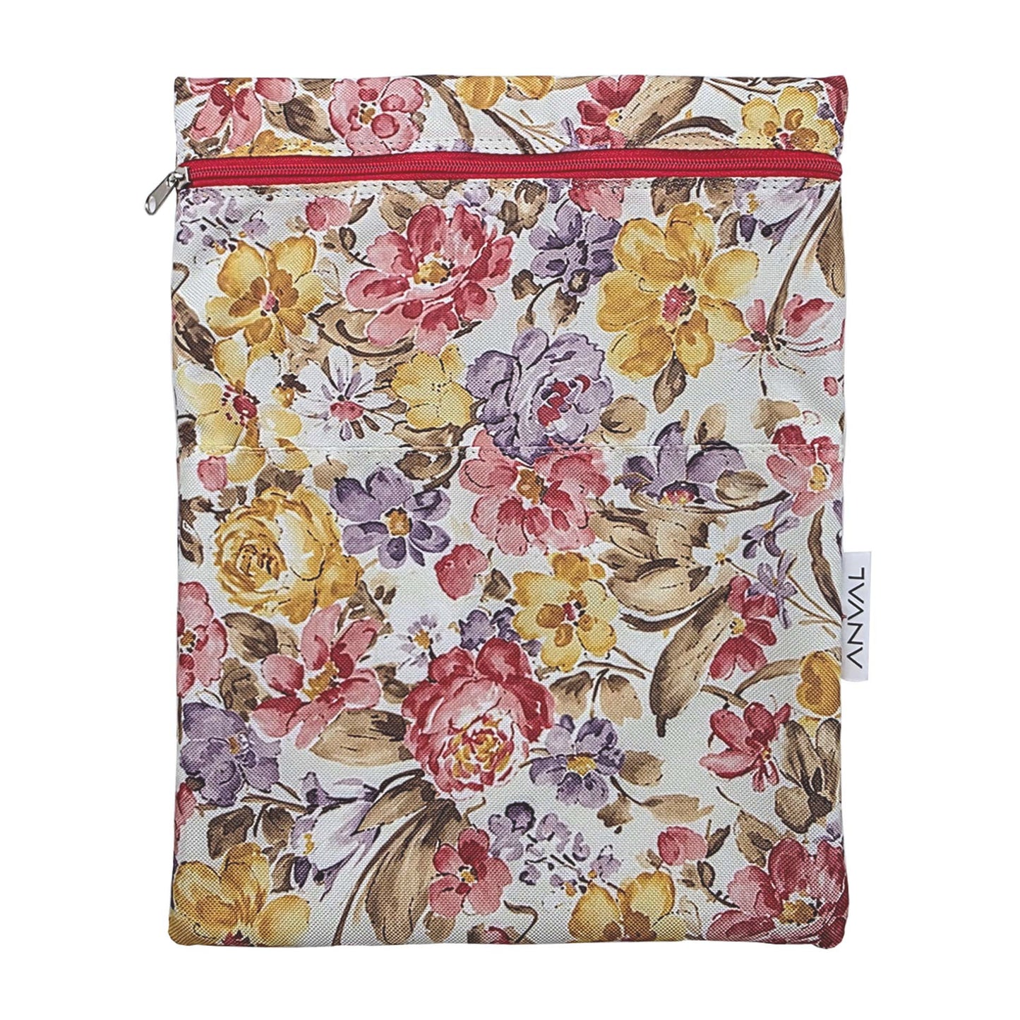 Funda para libro, Impermeable, con cremallera, bolsillo exterior - Colección ACUARELA