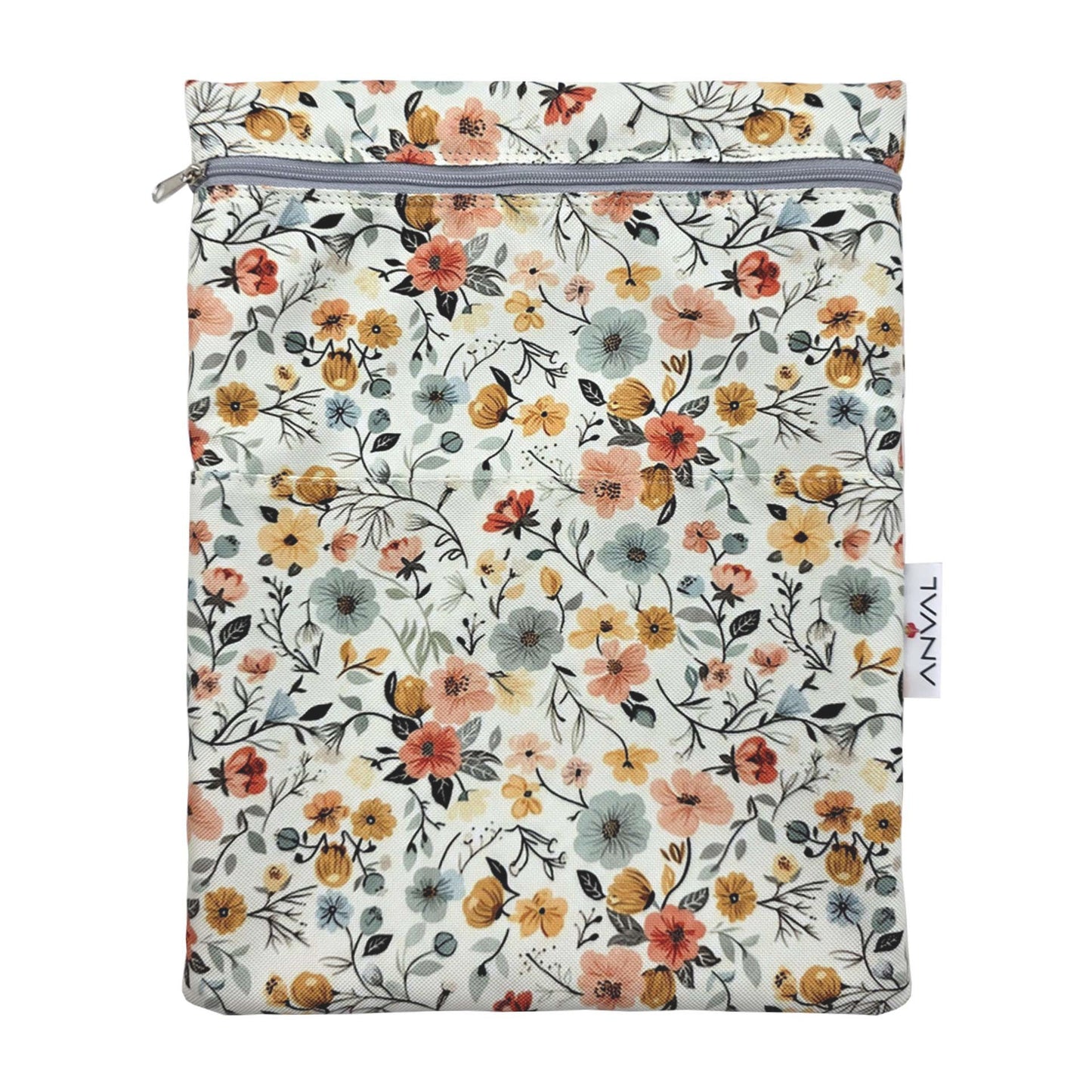 Funda para libro, Impermeable, con cremallera, bolsillo exterior - Colección ACUARELA