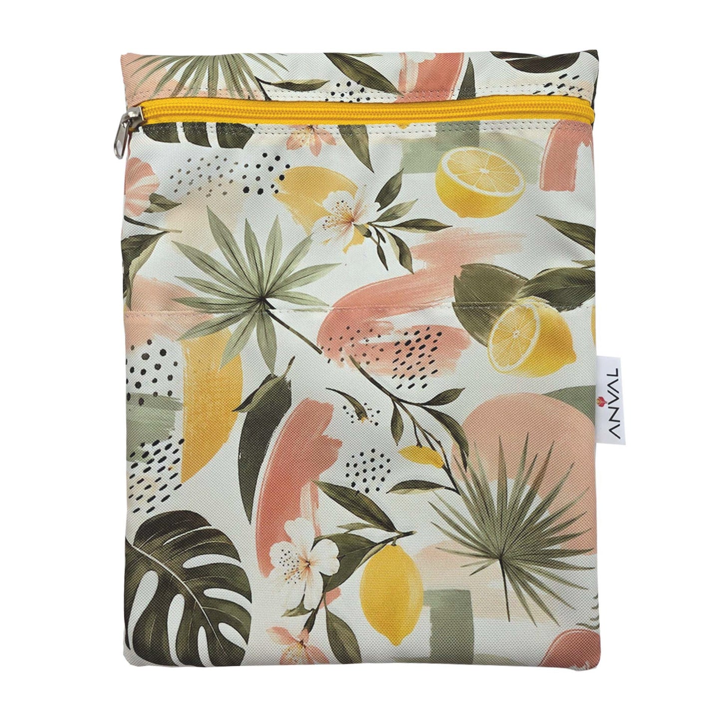 Funda para libro, Impermeable, con cremallera, bolsillo exterior - Colección ACUARELA