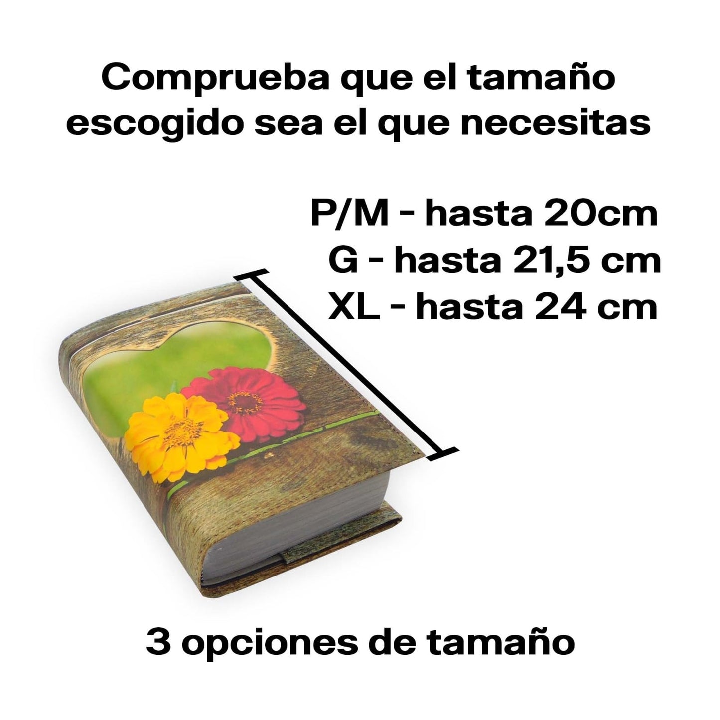 Funda para libro Ajustable, 3 tamaños - Colección Letras