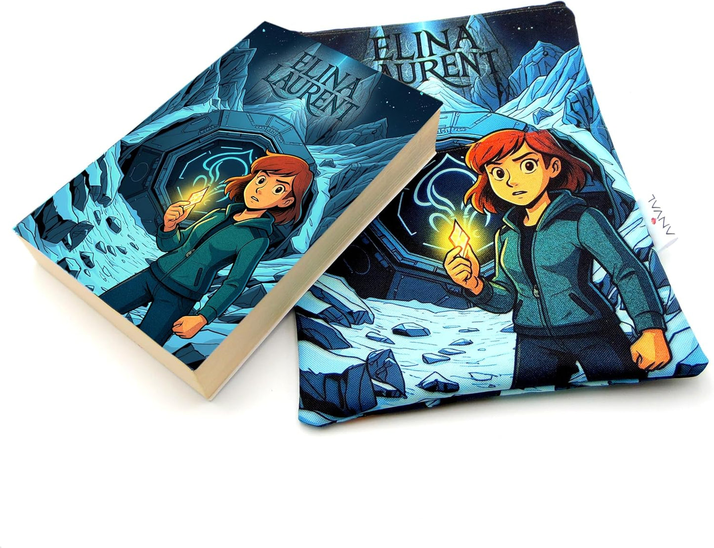 Funda para libro, PERSONALIZABLE. Impermeable, con Cremallera, Bolsillo Exterior - Protección para Libros