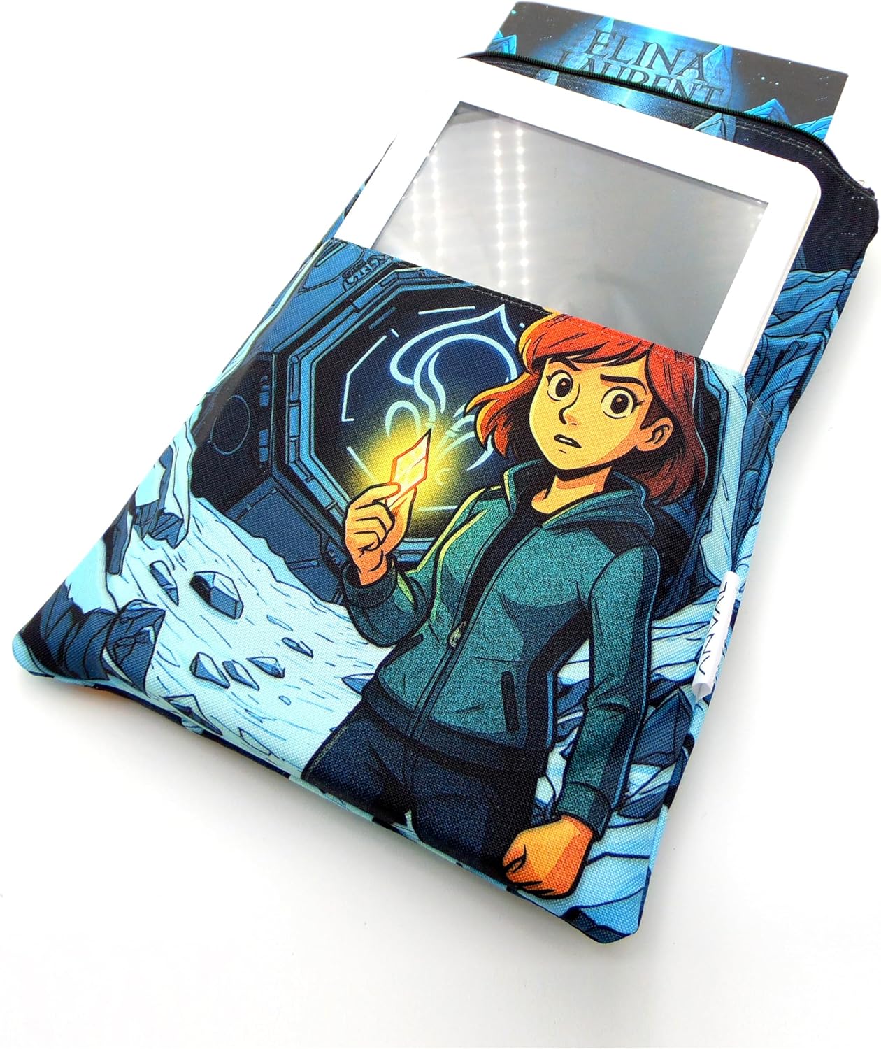 Funda para libro, PERSONALIZABLE. Impermeable, con Cremallera, Bolsillo Exterior - Protección para Libros