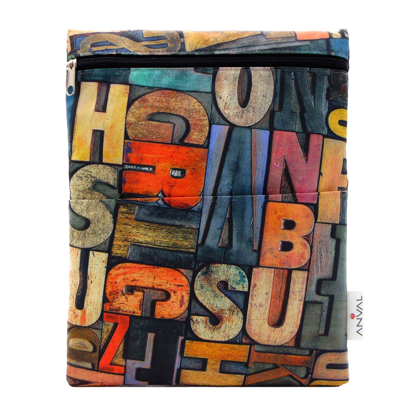 Funda para libro, Impermeable, con cremallera, bolsillo exterior