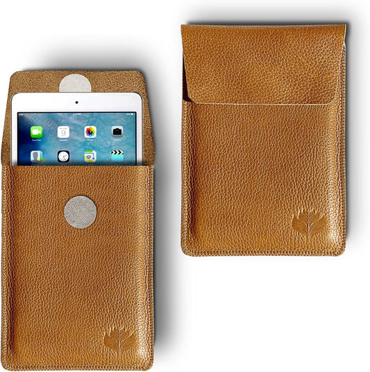 Funda de Piel para Libro electrónico eReader eBook de 6 Pulgadas - Piel AUTÉNTICA - 6" Universal - 100% Cuero Natural -B-