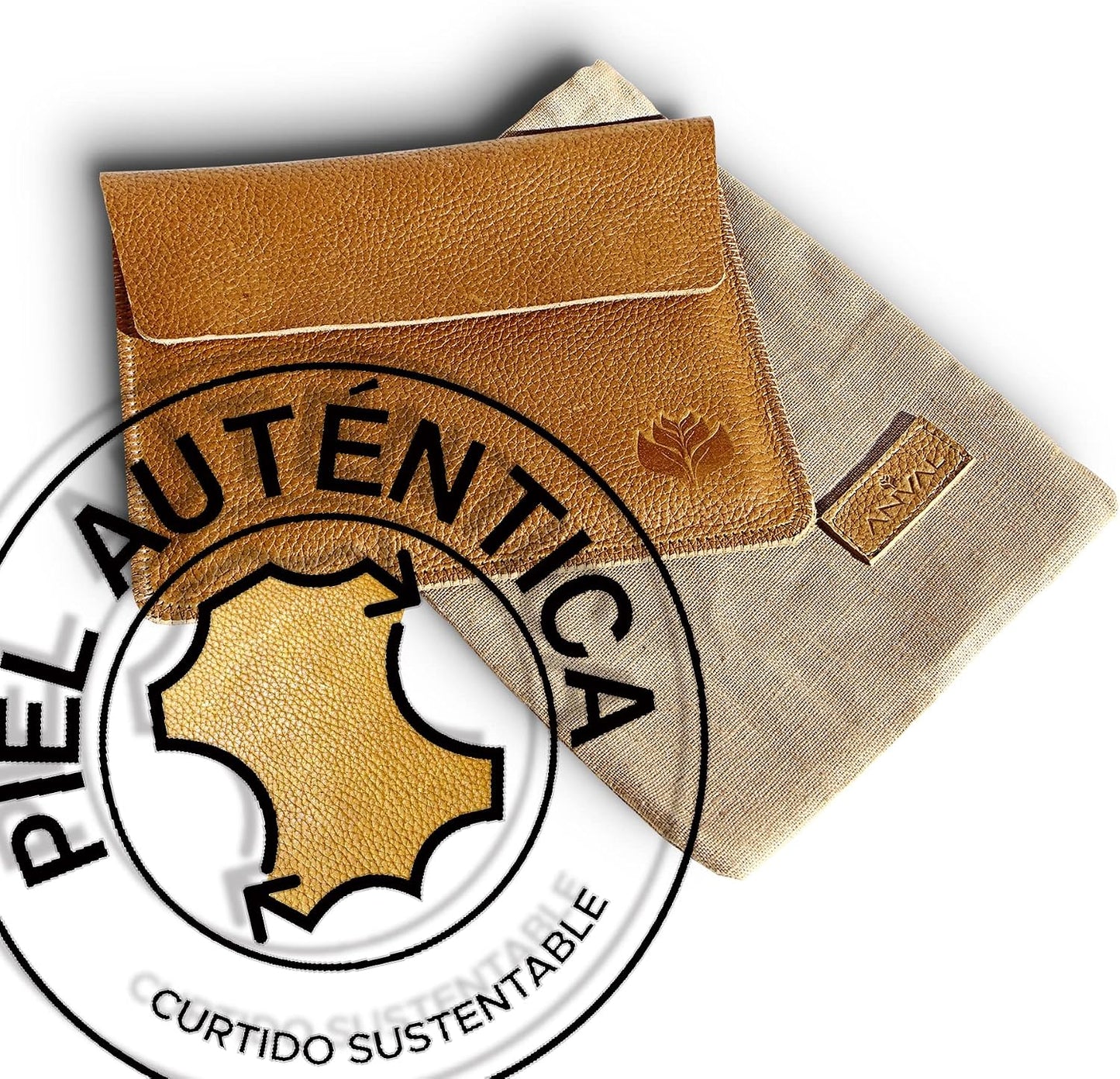 Funda de Piel para Libro electrónico eReader eBook de 6 Pulgadas - Piel AUTÉNTICA - 6" Universal - 100% Cuero Natural -C-