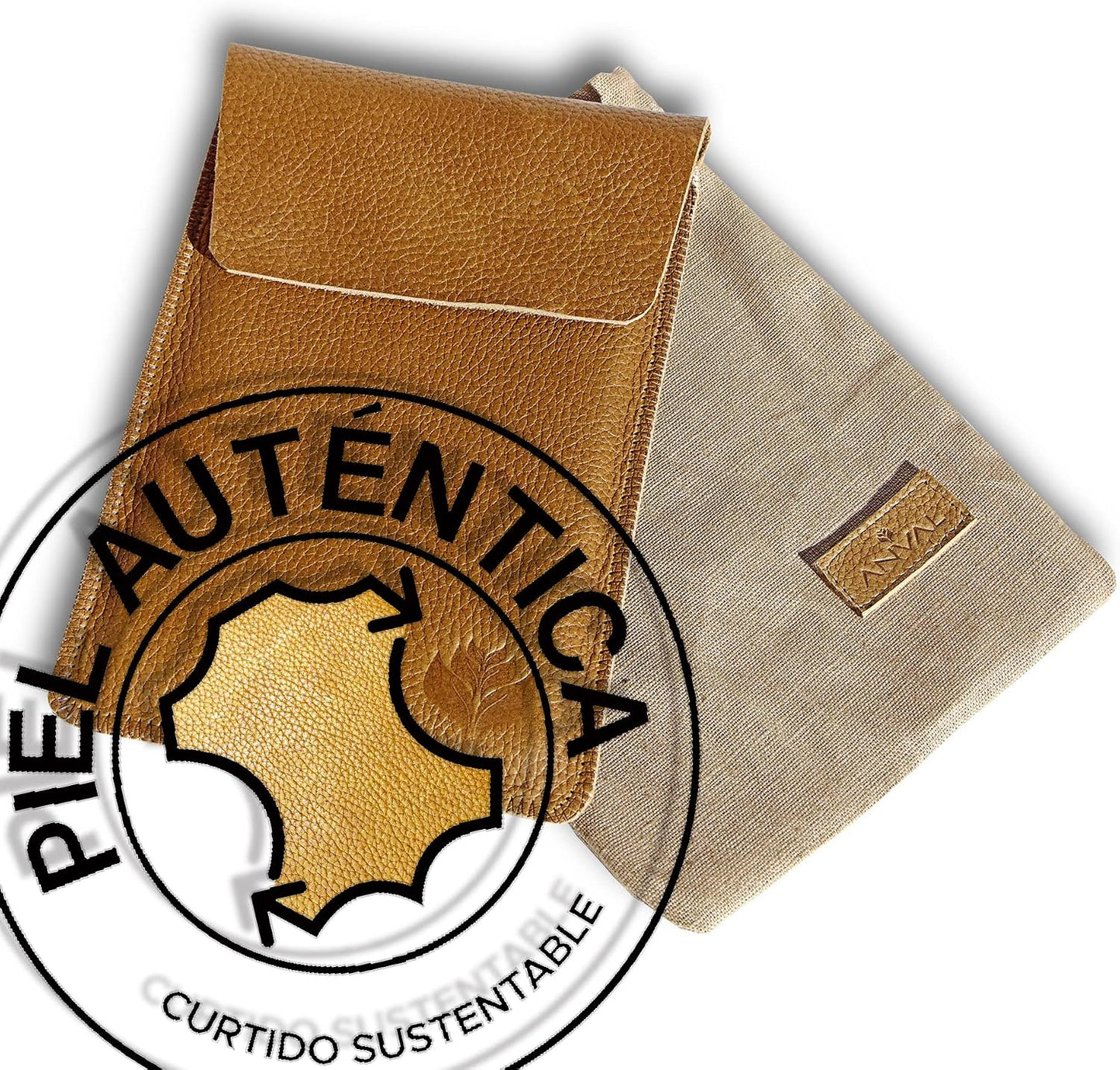 Funda de Piel para Libro electrónico eReader eBook de 6 Pulgadas - Piel AUTÉNTICA - 6" Universal - 100% Cuero Natural -B-