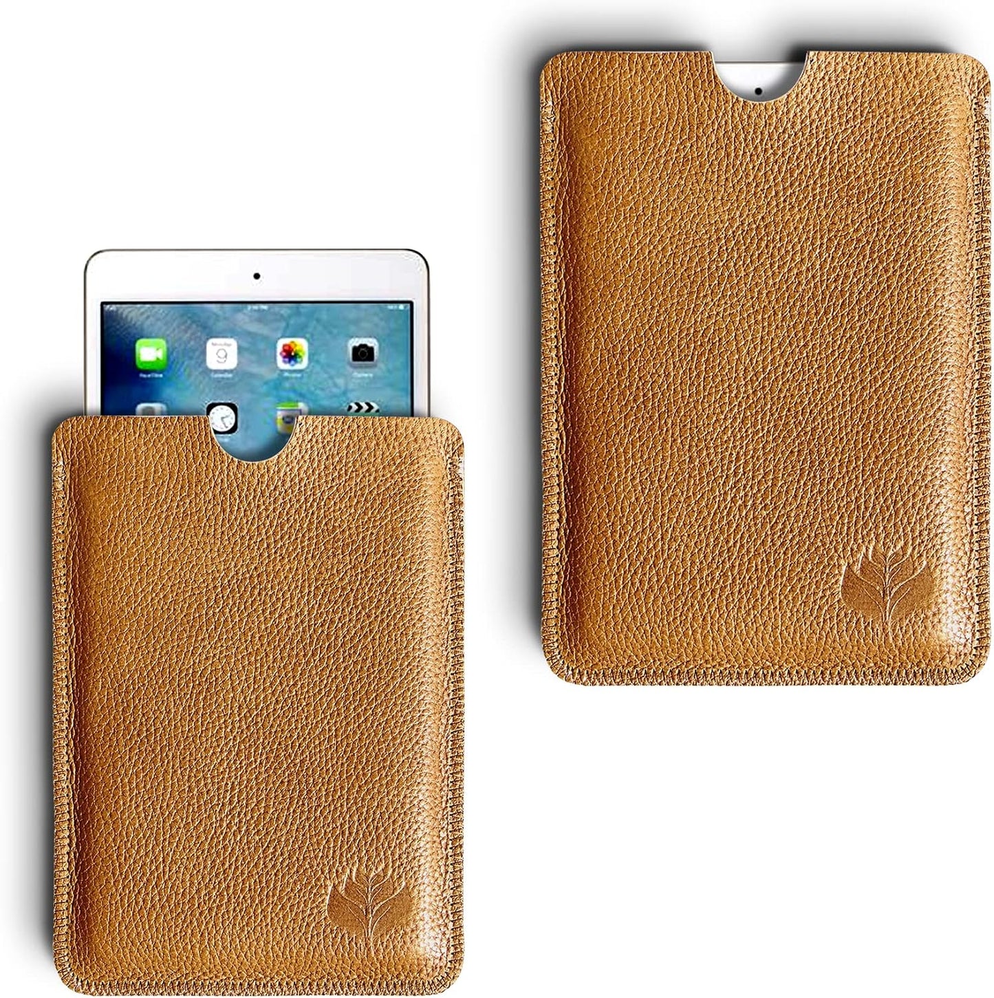 Funda de Piel para Libro electrónico eReader eBook de 6 Pulgadas - Piel AUTÉNTICA - 6" Universal - 100% Cuero Natural -A-