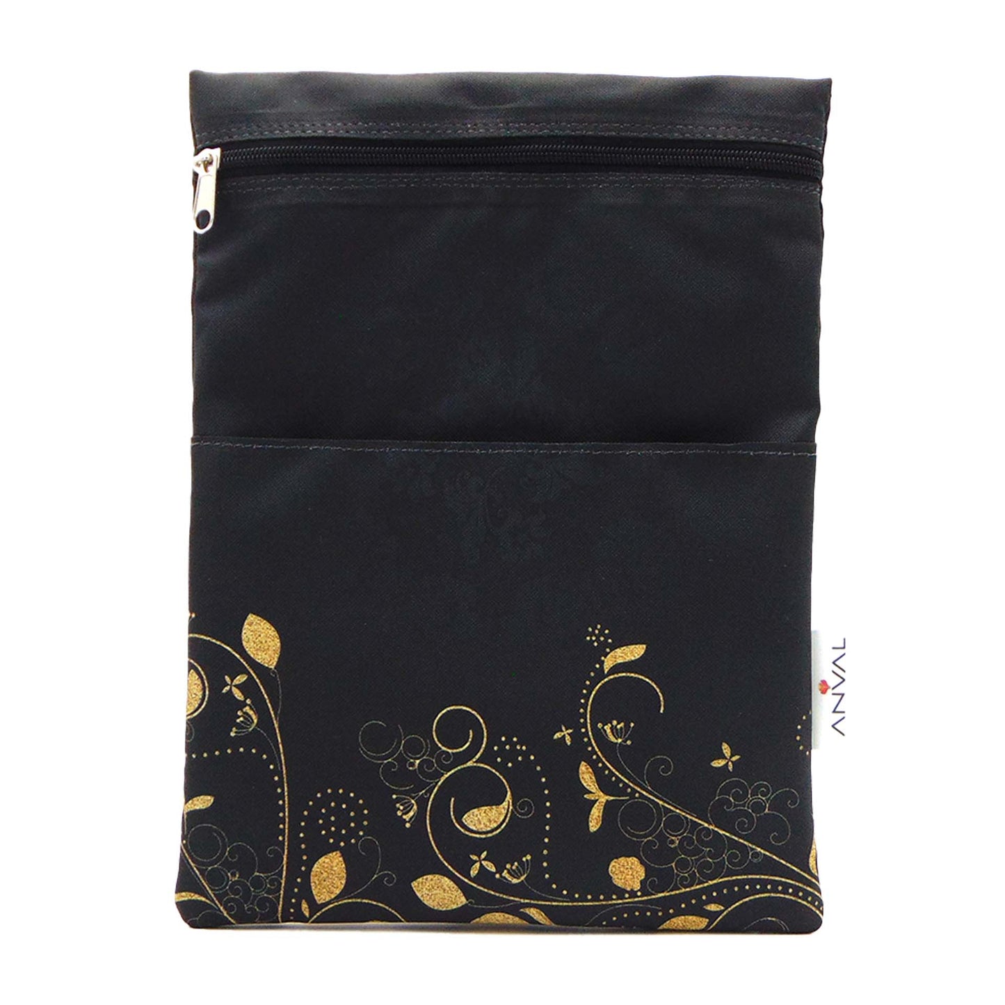 Funda para libro, Impermeable, con cremallera, bolsillo exterior