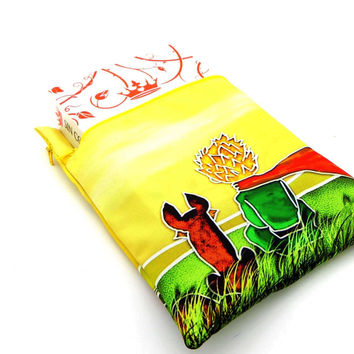 Funda para Libro, Impermeable, Interior Forrado,con Cremallera, Doble Bolsillo Exterior
