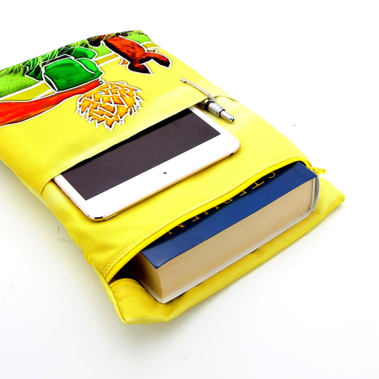 Funda para Libro, Impermeable, Interior Forrado,con Cremallera, Doble Bolsillo Exterior