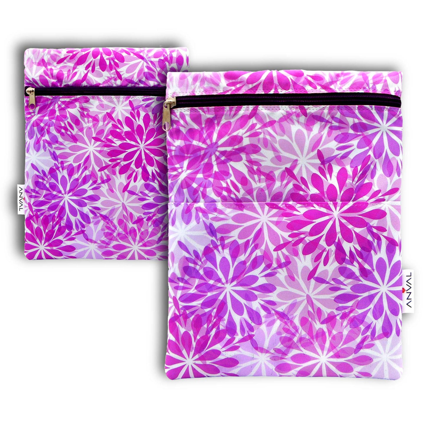Funda para Libro, Impermeable, Interior Forrado,con Cremallera, Doble Bolsillo Exterior