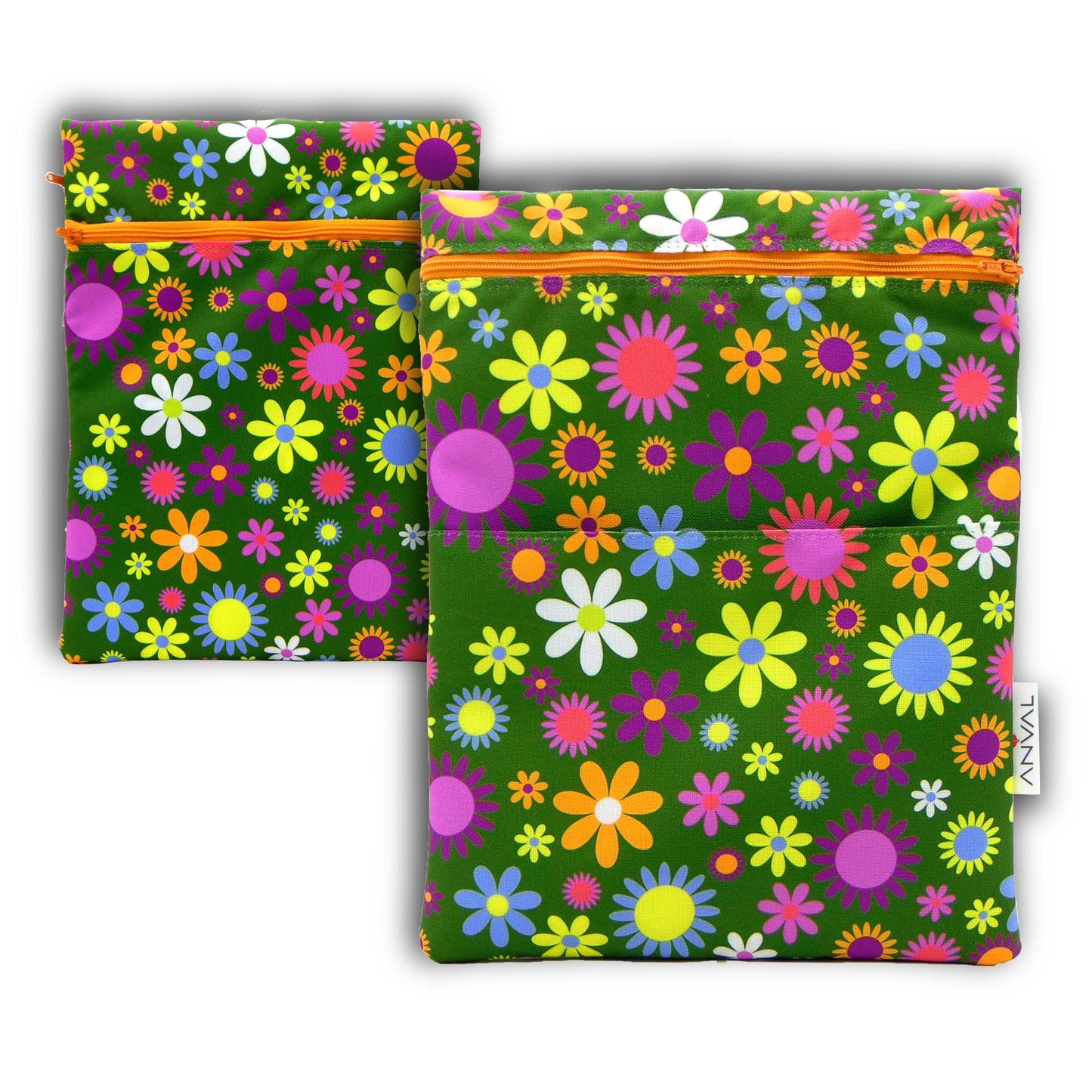 Funda para Libro, Impermeable, Interior Forrado,con Cremallera, Doble Bolsillo Exterior