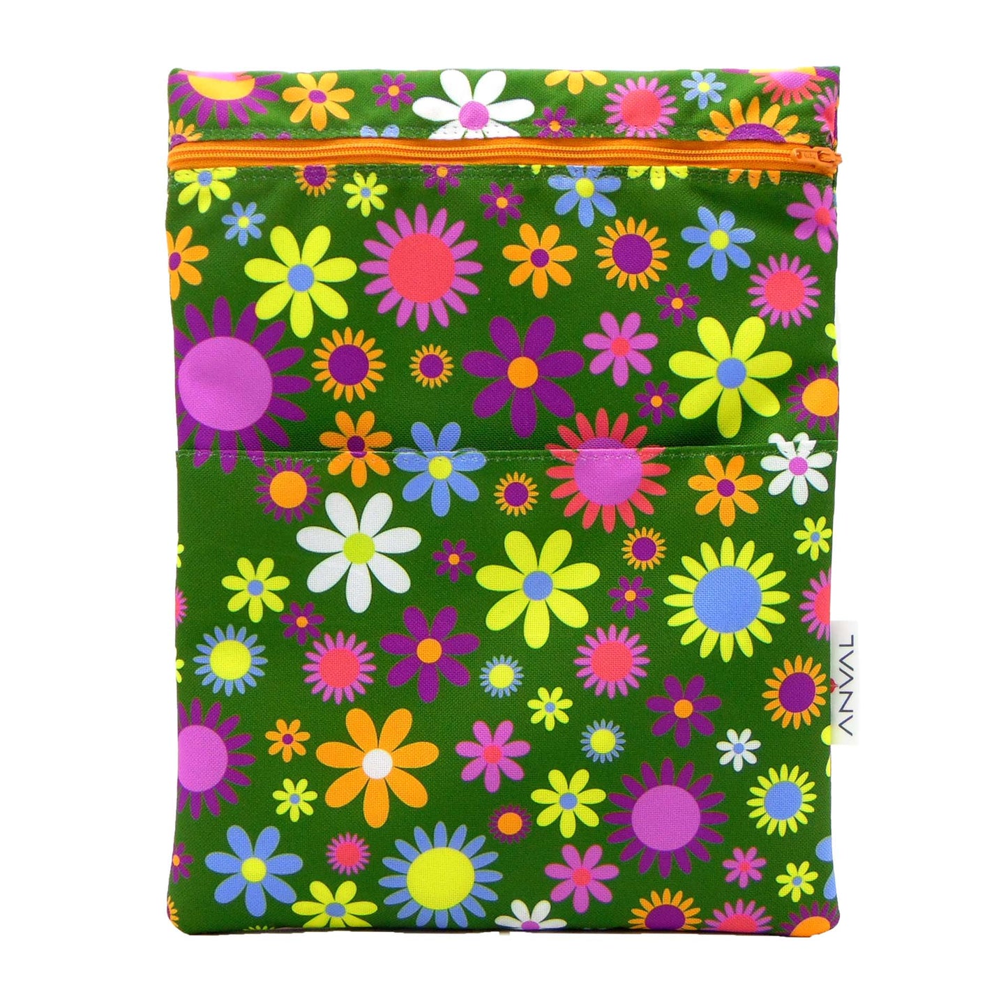 Funda para Libro, Impermeable, Interior Forrado,con Cremallera, Doble Bolsillo Exterior