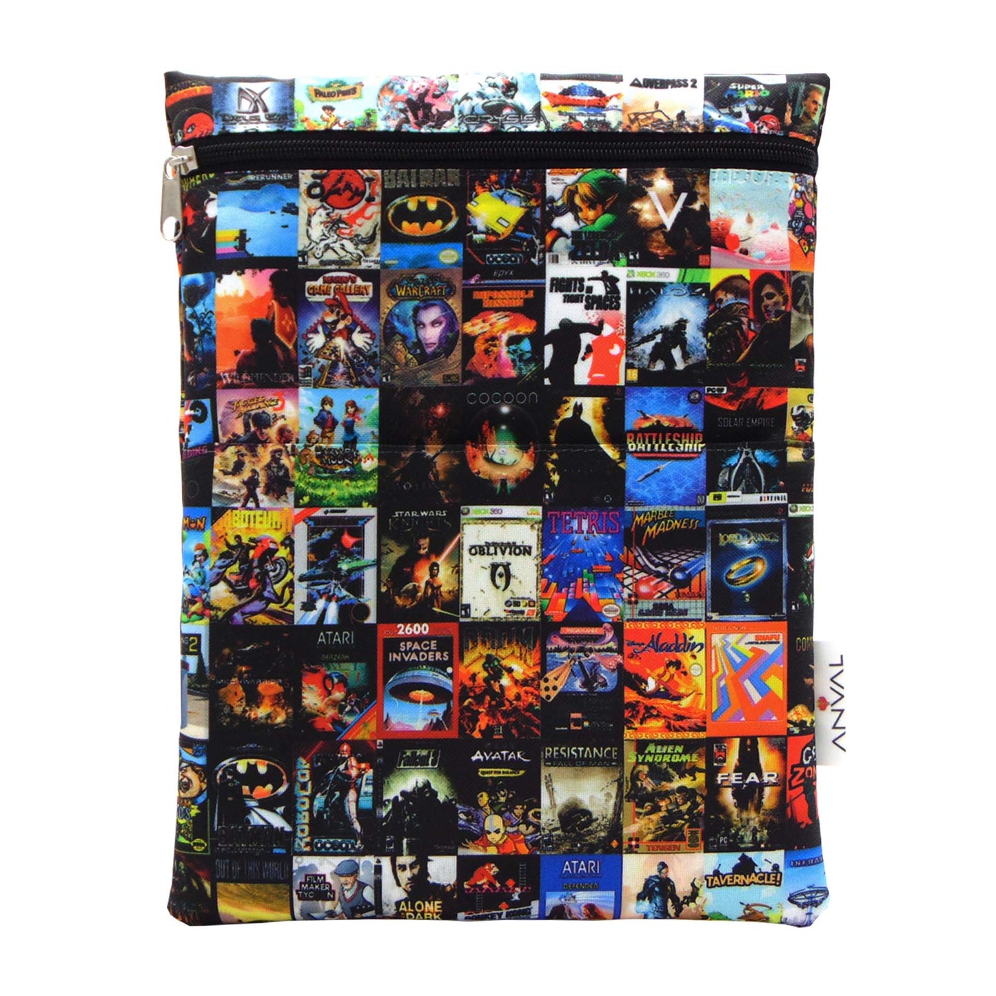 Funda para libro, Impermeable, con cremallera, bolsillo exterior