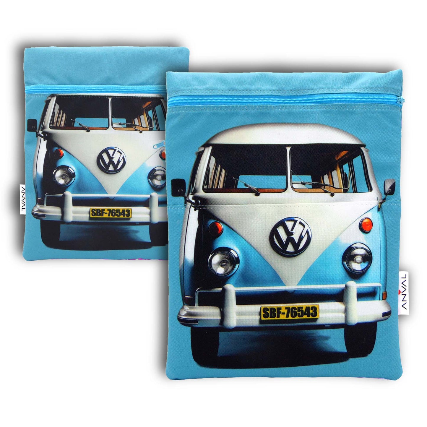 Funda para Libro, Impermeable, Interior Forrado,con Cremallera, Doble Bolsillo Exterior