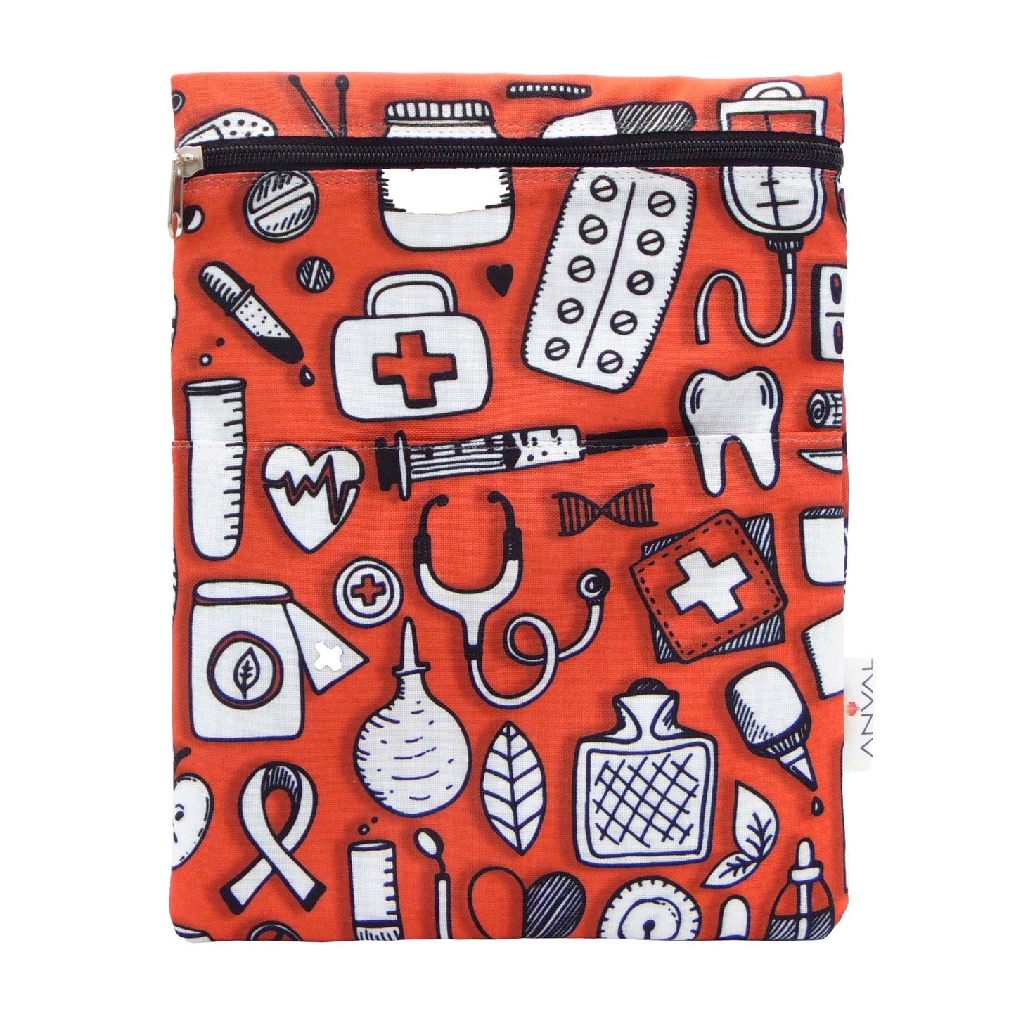 Funda para Libro, Impermeable, Interior Forrado,con Cremallera, Doble Bolsillo Exterior