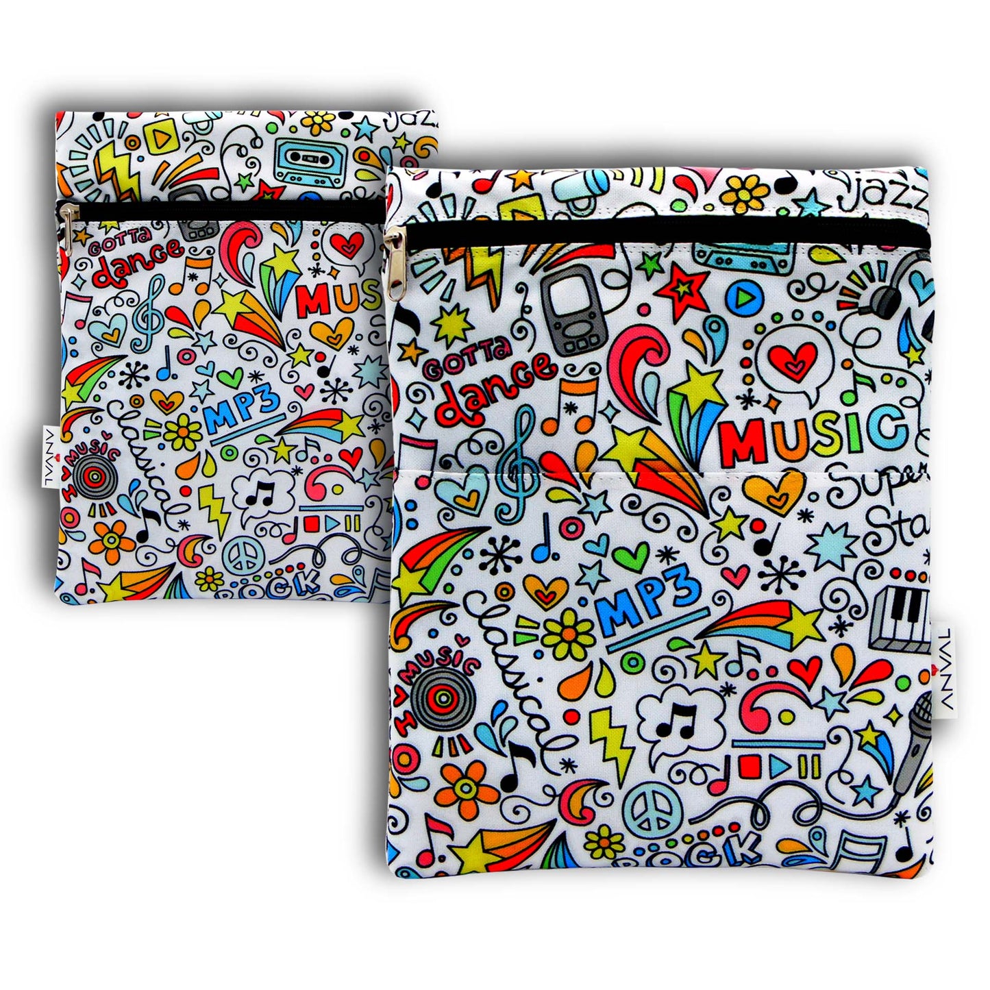 Funda para Libro, Impermeable, Interior Forrado,con Cremallera, Doble Bolsillo Exterior