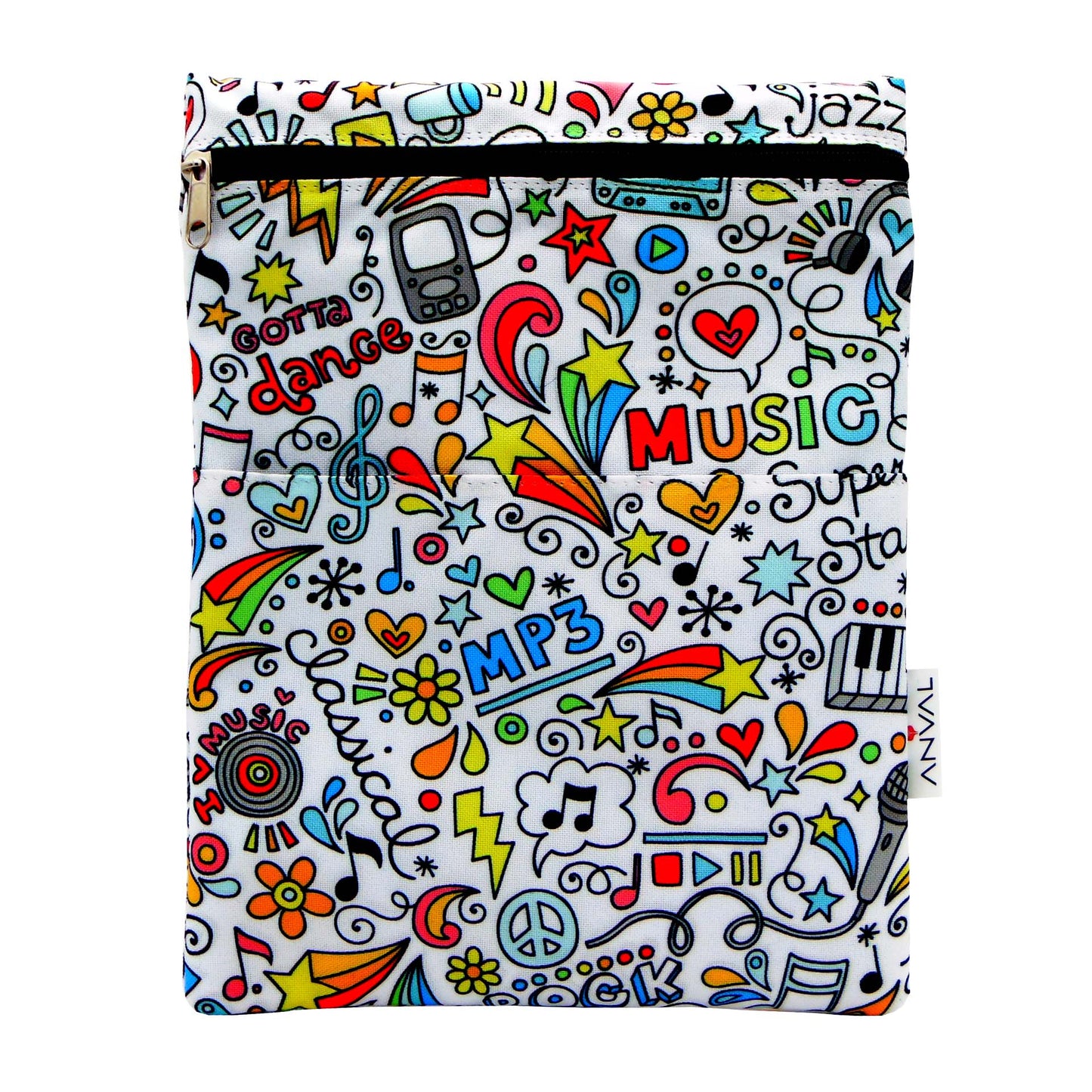 Funda para Libro, Impermeable, Interior Forrado,con Cremallera, Doble Bolsillo Exterior