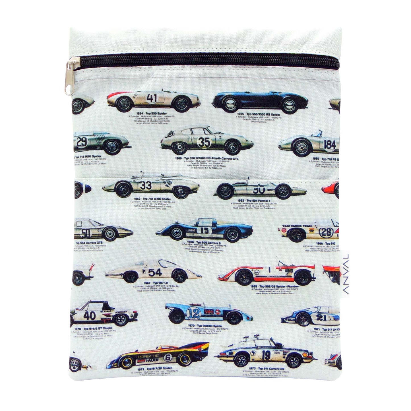 Funda para Libro, Impermeable, Interior Forrado,con Cremallera, Doble Bolsillo Exterior