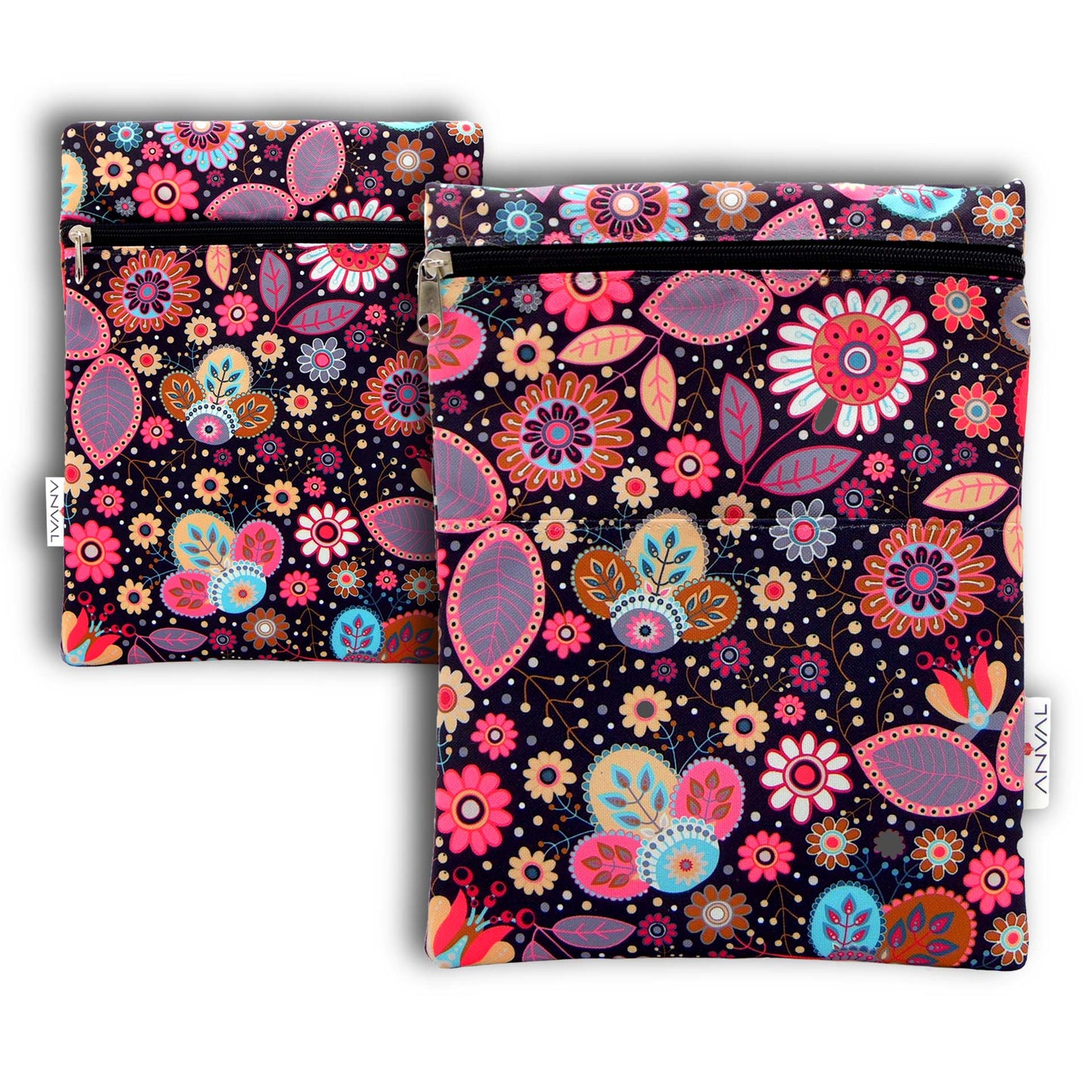 Funda para Libro, Impermeable, Interior Forrado,con Cremallera, Doble Bolsillo Exterior
