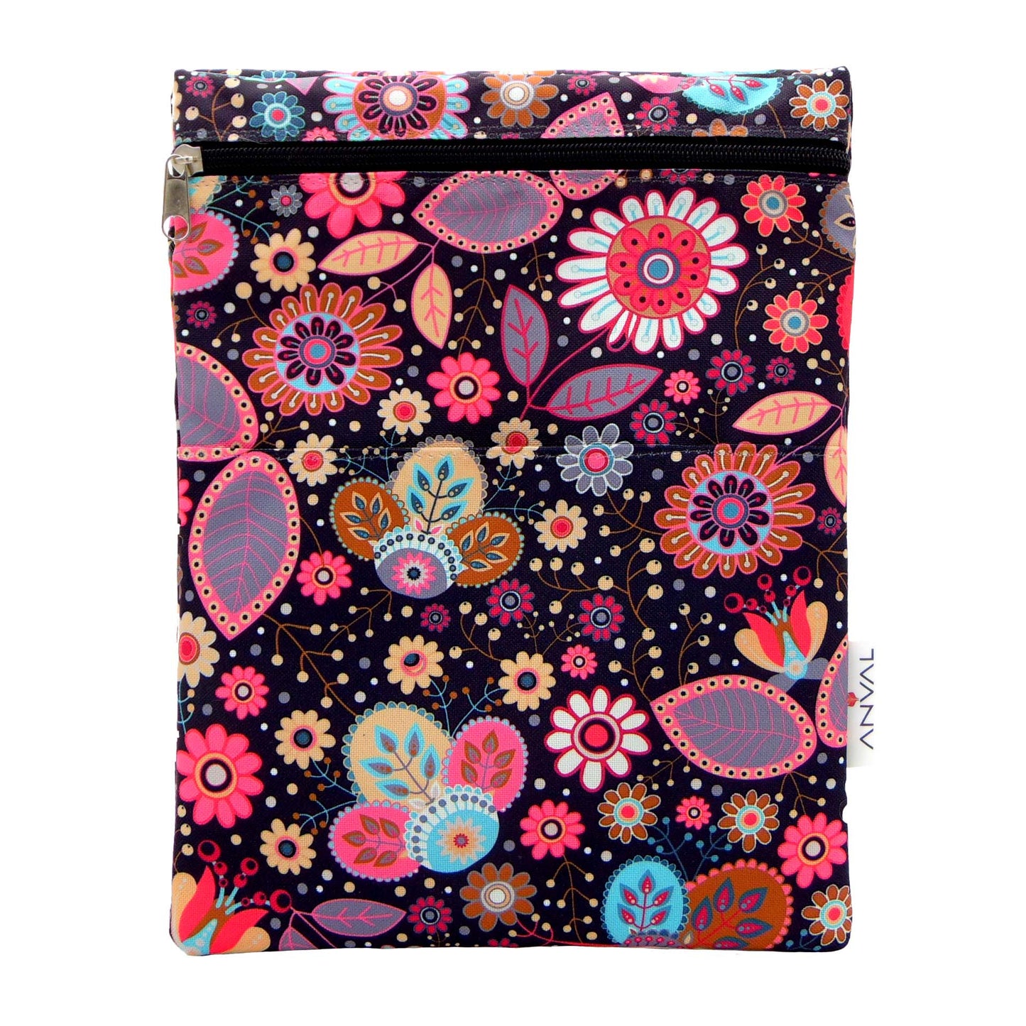 Funda para libro, Impermeable, con cremallera, bolsillo exterior