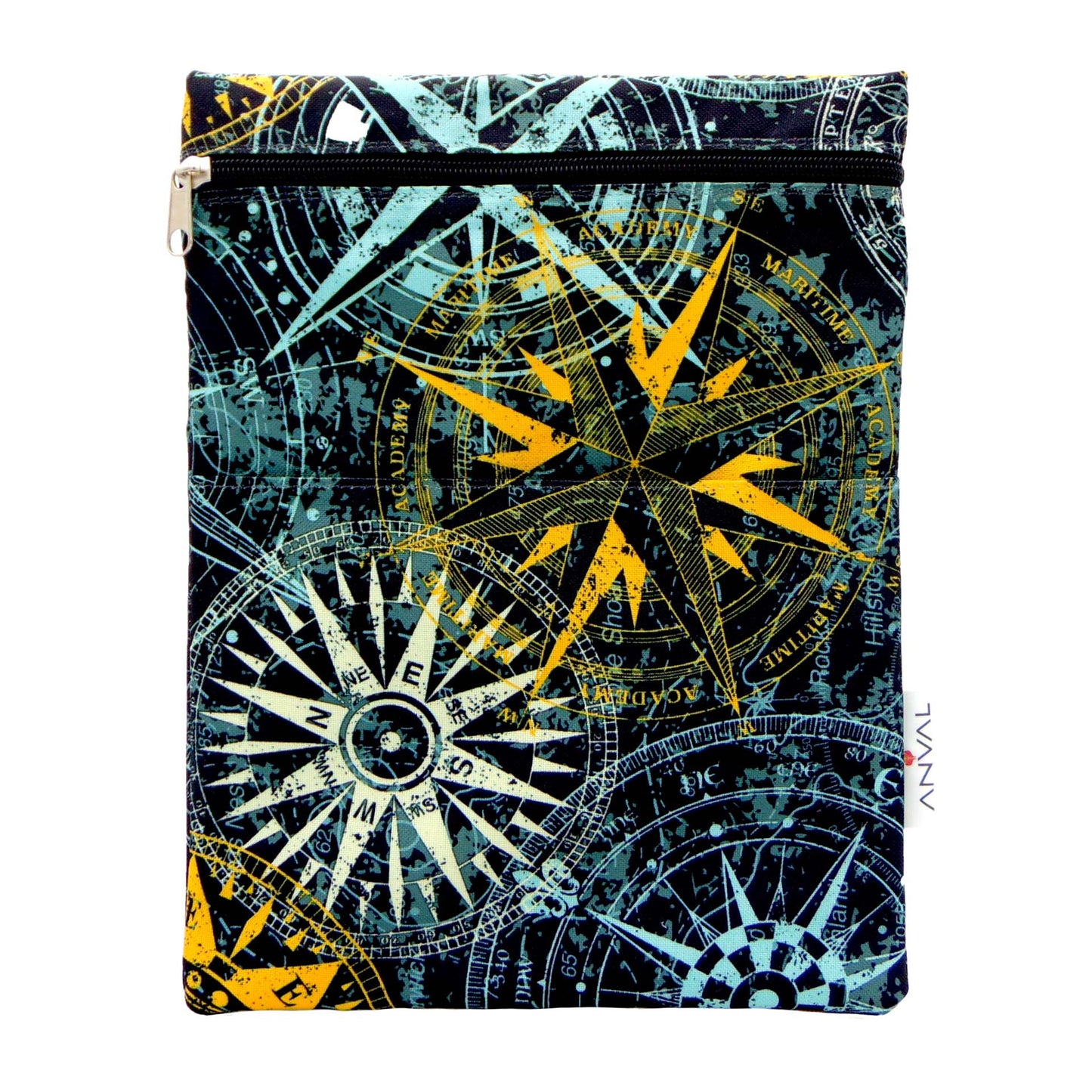 Funda para libro, Impermeable, con cremallera, bolsillo exterior