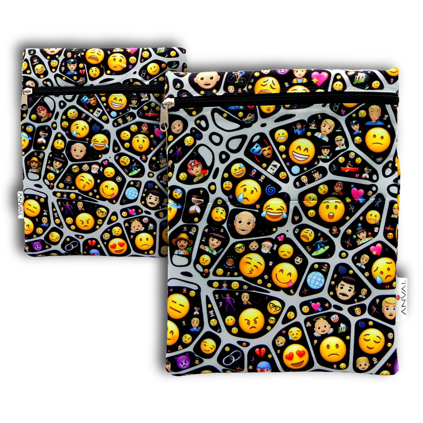 Funda para Libro, Impermeable, Interior Forrado,con Cremallera, Doble Bolsillo Exterior