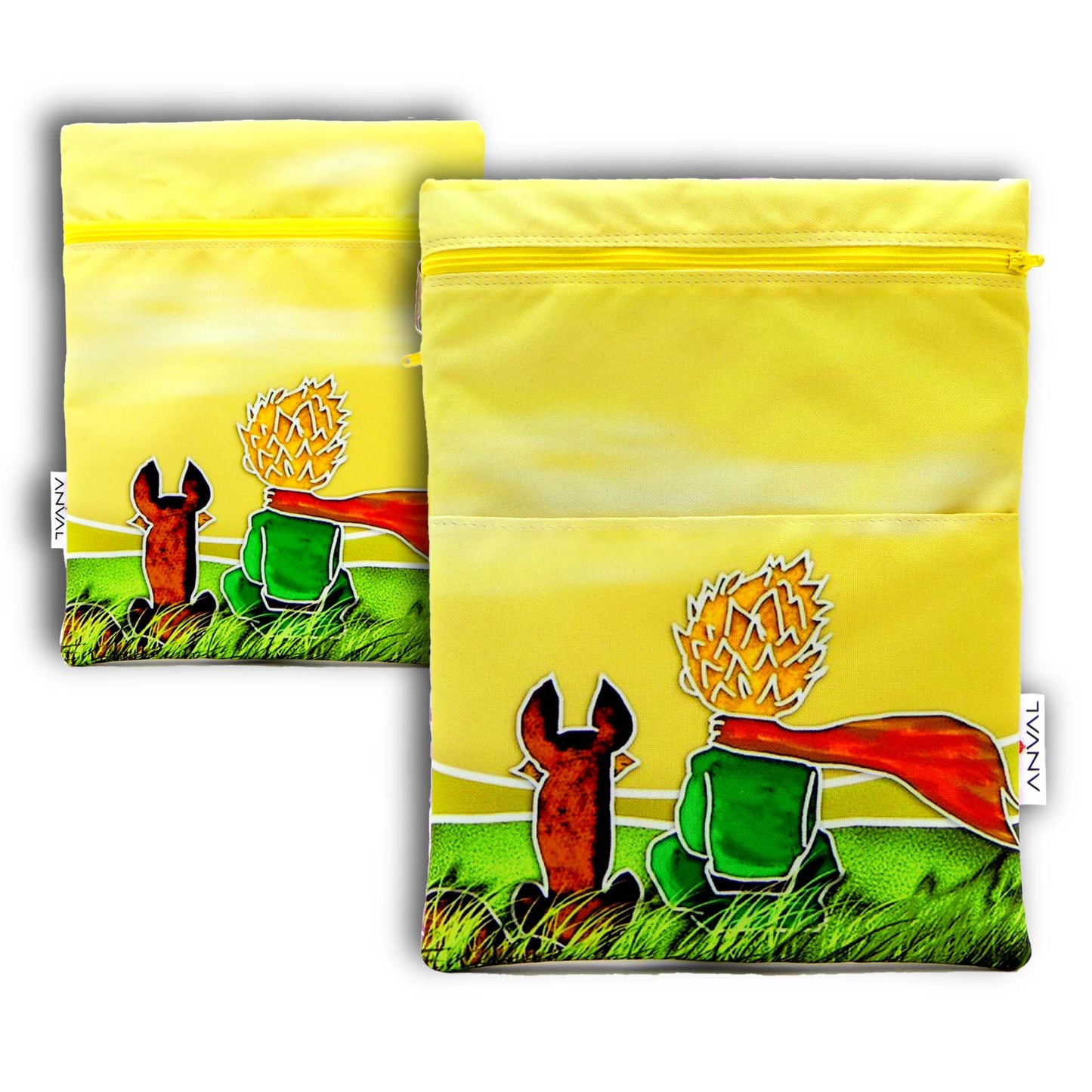 Funda para Libro, Impermeable, Interior Forrado,con Cremallera, Doble Bolsillo Exterior