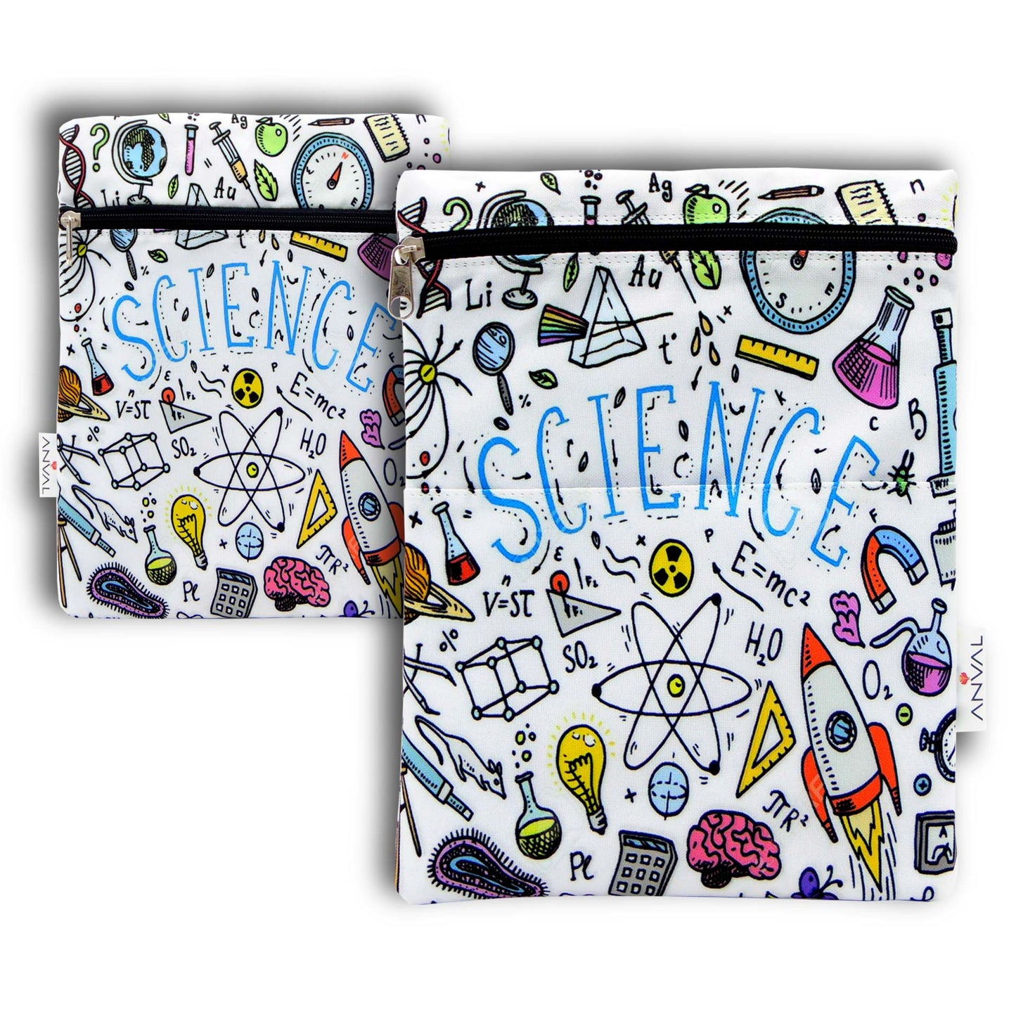 Funda para Libro, Impermeable, Interior Forrado,con Cremallera, Doble Bolsillo Exterior