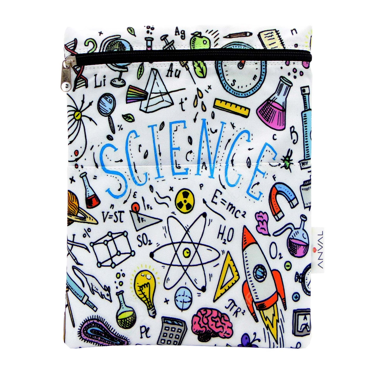 Funda para Libro, Impermeable, Interior Forrado,con Cremallera, Doble Bolsillo Exterior
